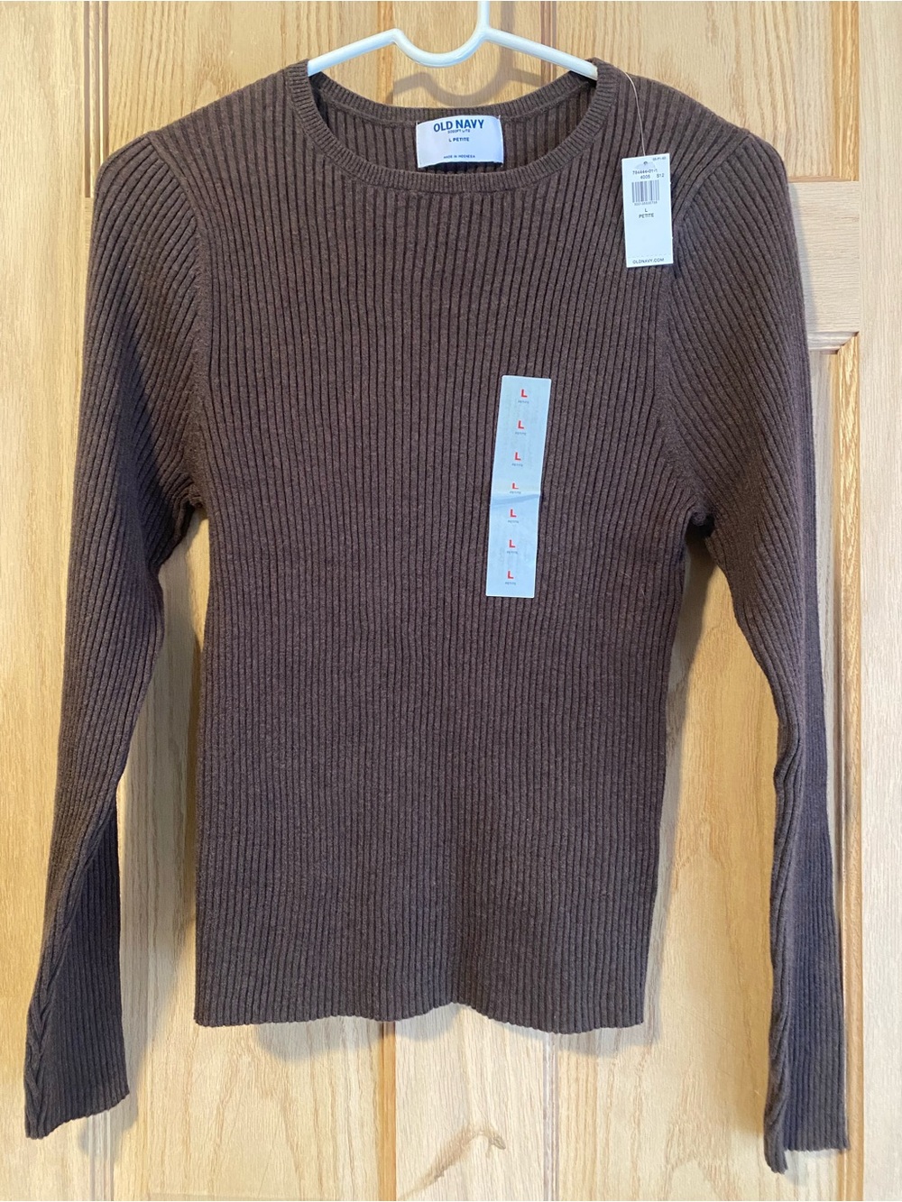 Old Navy Brown Ribbed Crew Neck Sweater
